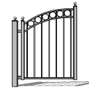 Fence_Gate_Ornamental_Steel_Pedestrian.skp