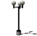 Lamp_Post_Globe_Triple.skp