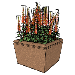 Tournesol_Village_planter_VR_4800.skp