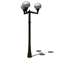 Lamp_Post_Globes_Antique_Triple.skp