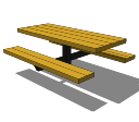 F_Picnic Table-Single Pedestal.skp
