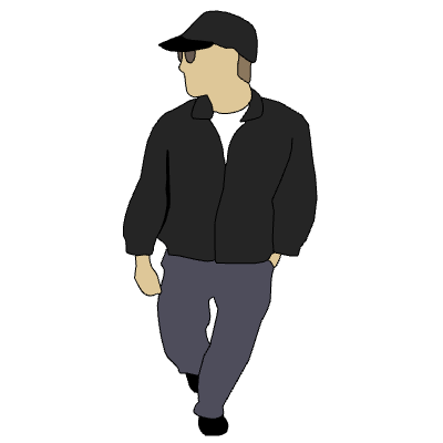 2d man baseball cap.skp