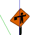 flagman sign.skp