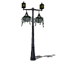 Lamp_Post_Ornate_Hanging_Plants.skp