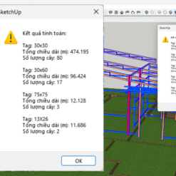 My Length Plugin V1.0 - Plugin thống kê sắt hộp trong Sketchup