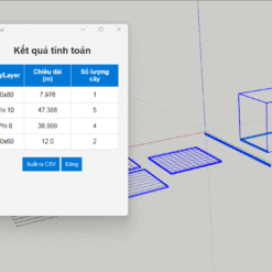 My Length Plugin - Tính Tổng Chiều Dài Sắt Hộp, Sàn, Cột, Dầm (V2)