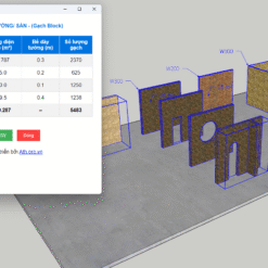 My Wall Plugin - Tính số lượng gạch xây Sketchup