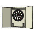 Game_Dart_Board_And_Throw_Line.skp