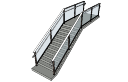 04 DesignRail Aluminum Railing System with Glass Infill - Stairs.skp
