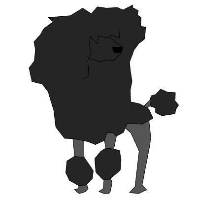 2d animal_ dog_ poodle.skp