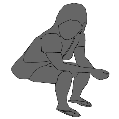 2D Girl Sitting_1.skp