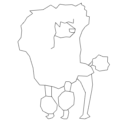 2d animal_ dog_ poodle_1.skp