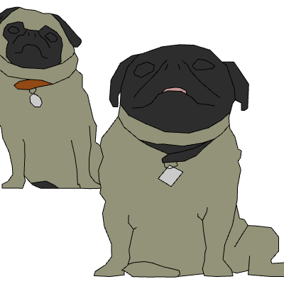 2d animal_ dog_ pugs.skp